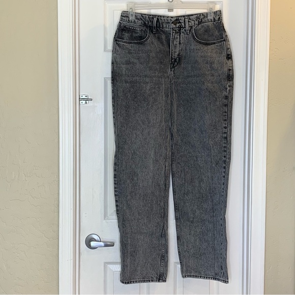 Good American Good 90's High Rise Baggy Jeans Black Charcoal Wash Size 10/30 - Picture 1 of 9